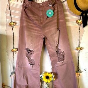 Blakely Mauve distressed Jeans